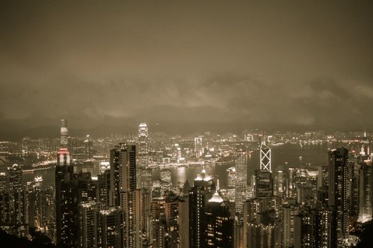Hong Kong Island from Victoria Peak Park, China