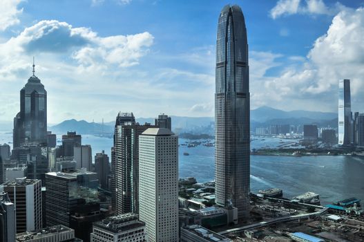 taken from bank of china building Hong Kong view over the skyline