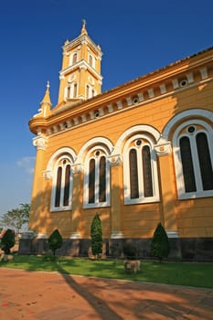 Wat Nivethammaprawat Thai temple built in gothic style located near Bang Pa In palace in Ayutthaya province, Thailand.