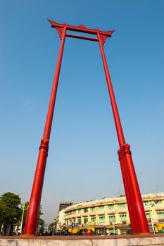 Giant swing in early morning ,Bangkok Thailand