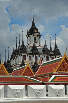 Iron temple Loha Prasat in Wat Ratchanatdaram Worawihan, Bangkok, Thailand