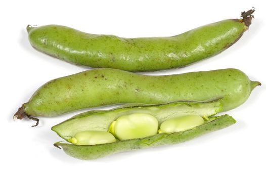 broad beans isolated