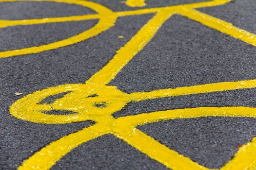 Bicycle Sign on the Ground
