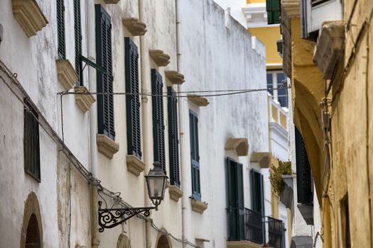 Old alley  in the old town of Gallipoli (Le)) in the southern of Italy