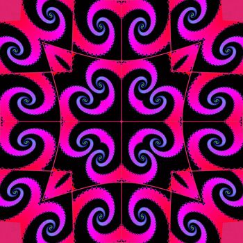 Digital computer graphic - decorative ornament with rials in a purple colors for design.