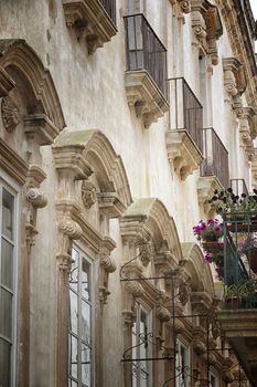 Doxi Stracca Fontana Palace about 1760 A.D. in the old town of Gallipoli (Le)) in the southern of Italy