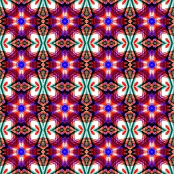 Digital computer graphic - seamless decorative ornament in a bright colors for design.