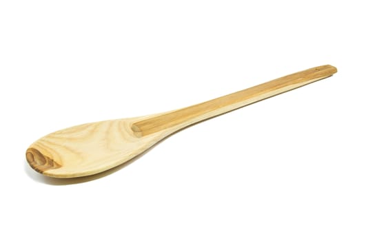 Wooden spoon isolated on white background