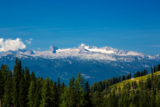 High mountains large view in Alps Austria