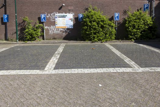 empty parking spots for disabled