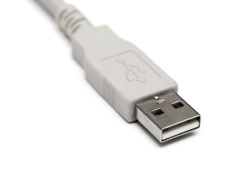 USB cable on white background