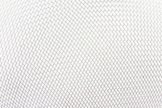 Metal net on white background