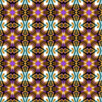 Digital computer graphic - seamless decorative ornament in a bright colors for design.