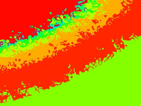 Digital computer graphic - background with marble texture in a red - green colors for design.