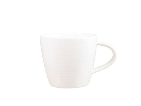 Small white coffee cup isolated on white background,clipping path