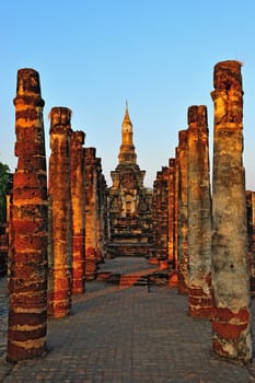 Sukhotai ruin old city country Thailand