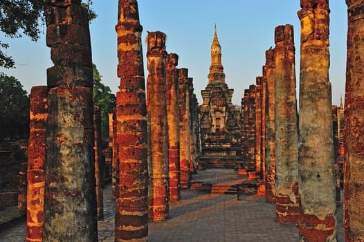 Sukhotai ruin old city country Thailand