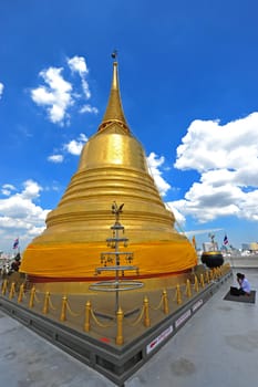 Gold moutain temple in bangkok province (thailand.)