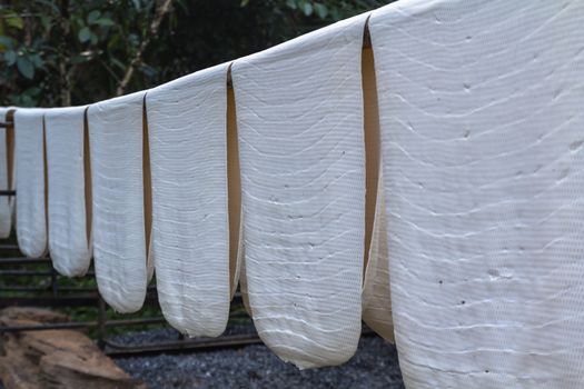 Rubber sheet to dry in southern Thailand