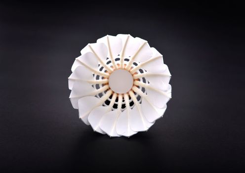 new shuttlecock on dark floor