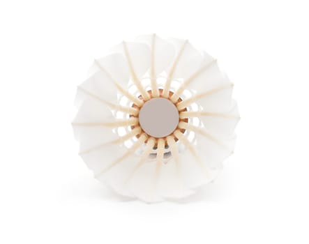 new shuttlecock isolated on a white background