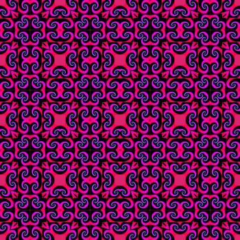 Digital computer graphic - seamless decorative ornament in a purple colors for design.