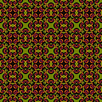 Digital computer graphic - seamless decorative ornament for design.