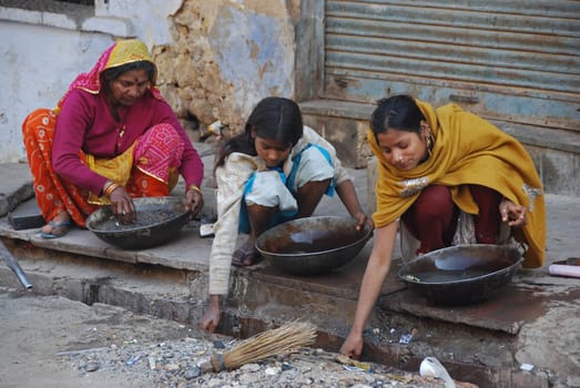 Women working on a street in Bikaner, India
29 Dec 2008
No model release
Editorial only
