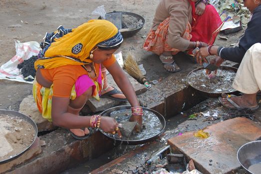 Women working on a street in Bikaner, India
29 Dec 2008 
No model release
Editorial only