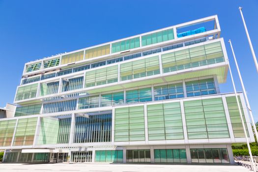 Modern building of Slovenian Chamber of Commerce in Ljubljana, Slovenia, Europe.