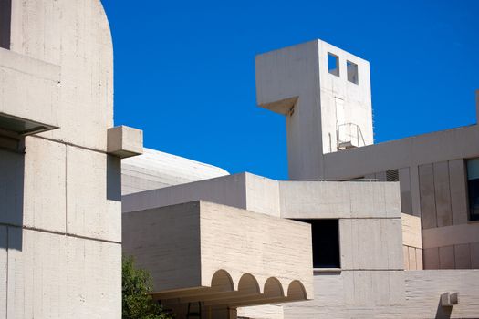 BARCELONA, SPAIN - JUNE 11, 2014: Fundacio Joan Miro - 1975, is a museum of modern art honoring Joan Miro located on the hill called Montjuic in Barcelona, Spain. Architect: Josep Lluis Sert