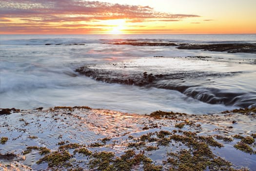 Sunrise from the edge of Long Reef, Collaroy  NSW Australia