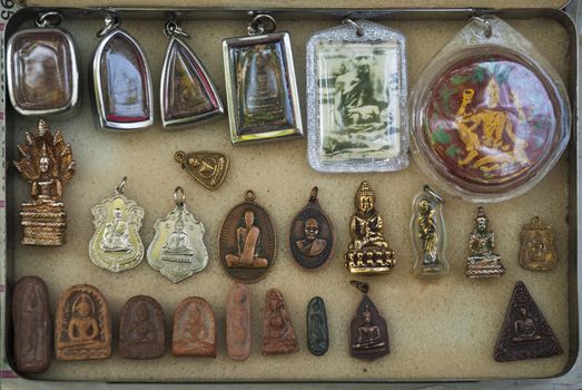 traditional buddhist amulets in bangkok thailand