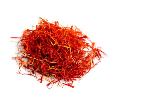 Isolated image of Saffron Spice on White Background