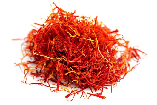 Isolated image of Saffron Spice on White Background