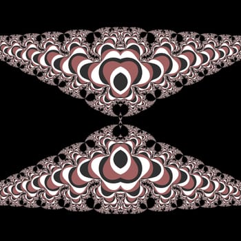 Digital computer graphic. Patterned fractal background in a brown colors for design.