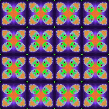 Digital computer graphic - seamless fractal ornament for design.