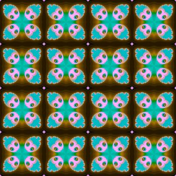 Digital computer graphic - seamless fractal ornament for design.