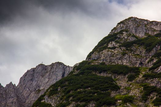 A cross on the top of the mountain Austria