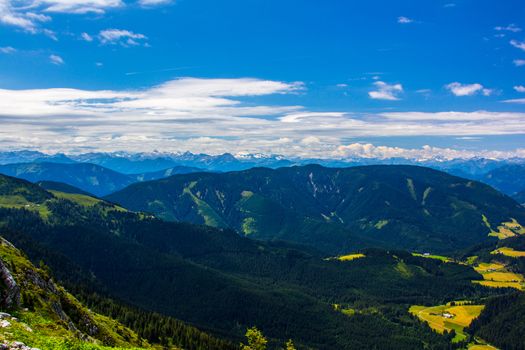 View at the high mountains Alps Austria