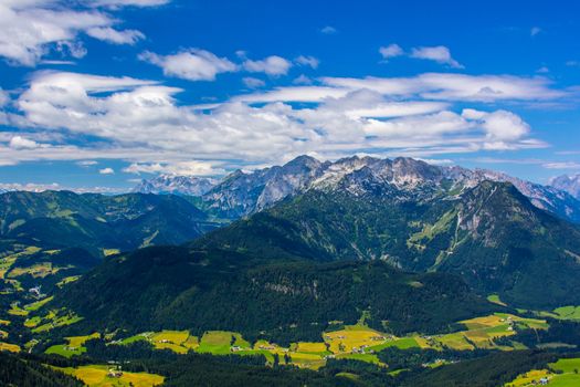 View at the high mountains Alps Austria