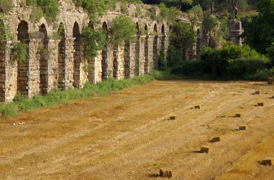 Roman aqueduct near Manavgat, Side, Turkey