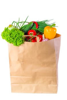 paper bag full of wholesome food