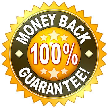 A money back guarantee symbol for your website