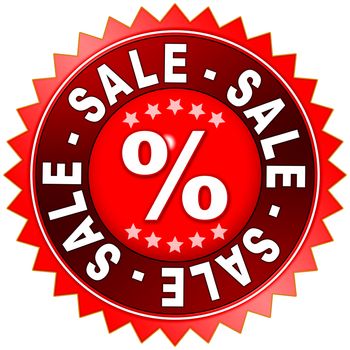 A red sale symbol for your website