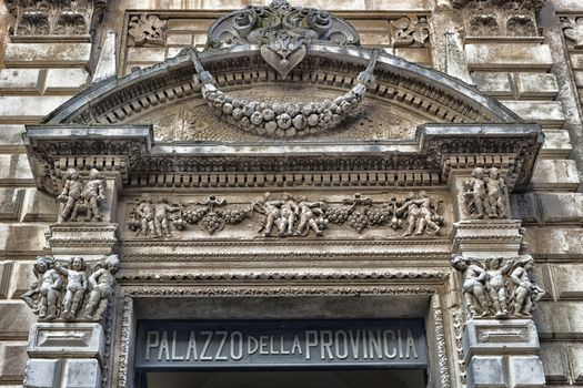 The Palace of the Province in the old town of Lecce in the southern of Italy: built in 1352 as Convent of the Celestine Fathers is a great baroque monument