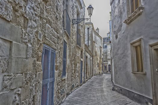 Old alley  in the old town of Lecce in the southern of Italy