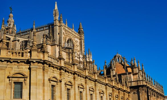 The Cathedral of Saint Mary of the See better known as Seville Cathedral, is a Roman Catholic cathedral in Seville (Andalusia, Spain). It is the largest Gothic cathedral and the third-largest church in the world.