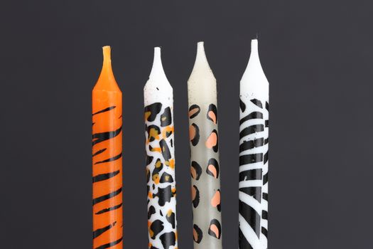 Animal print candles