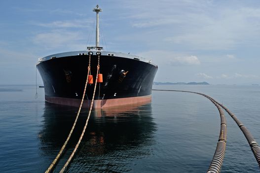 oil-carrier in port for loading